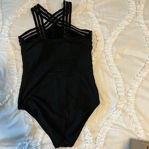 Black one piece swimsuit